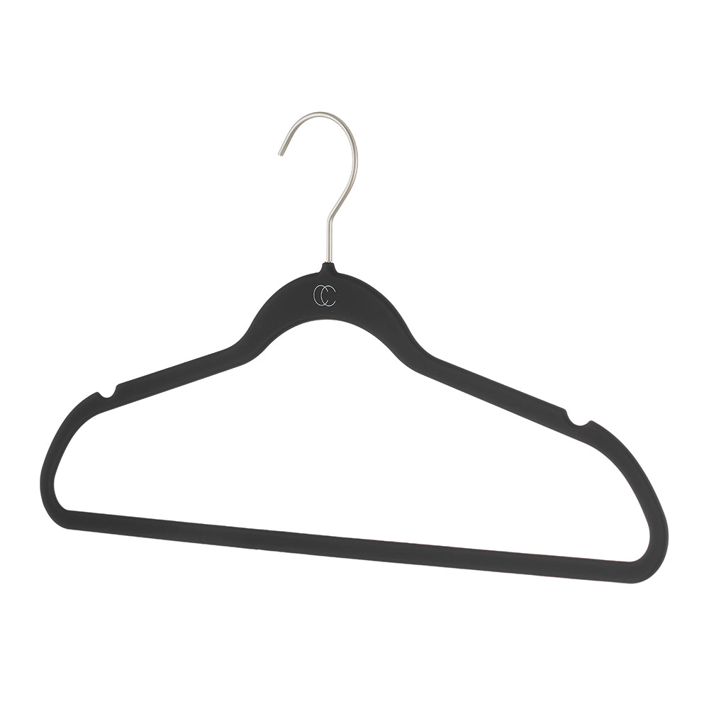 Space Saving Hangers with Clips (2 Pack) - Black – May Finery