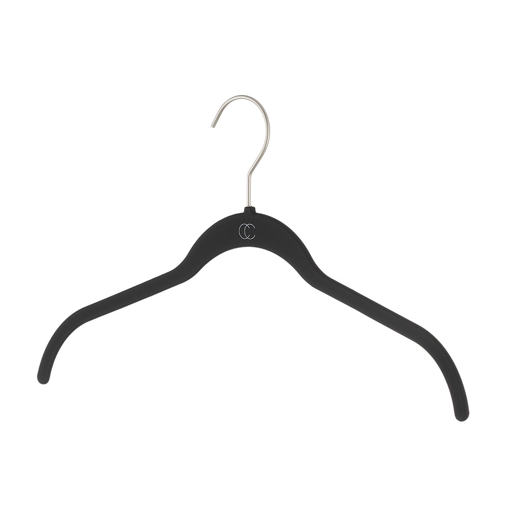 Space Saving 1193759 Flocked Non-Slip Clothes Hangers - Black (Pack of 50  Units) 840679100041