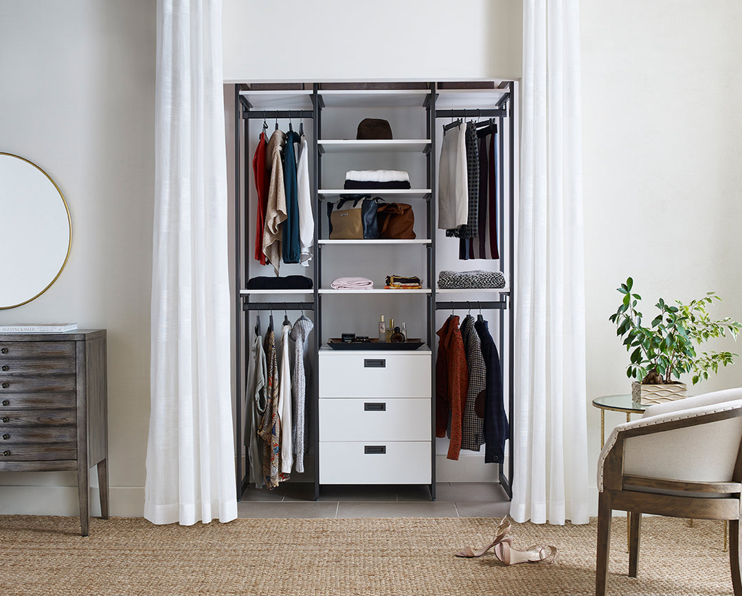 Martha Stewart 7ft Hanging & 3 Drawer with Door Cabinet System – California  Closets