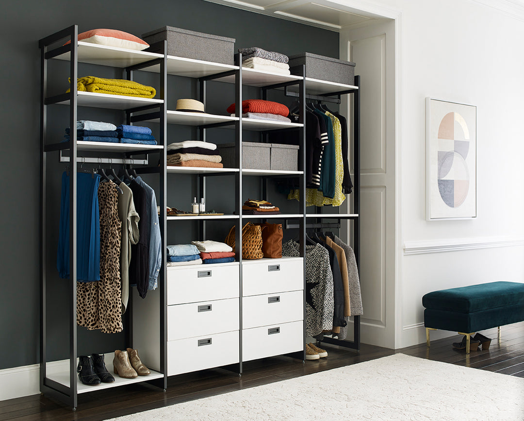 Martha Stewart Everyday Closet Hanging & 6 Bin Cabinet System – California  Closets